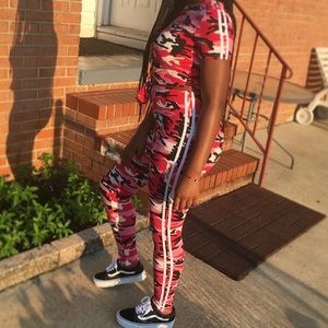 Fashion nova pink camp 2 piece